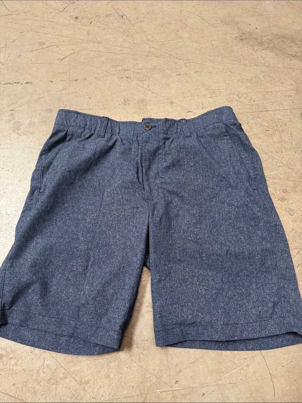 Under Armour Men's Navy Chambray Flat-Front Shorts